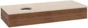 V&B Waschtischunterschrank Antao mit Frontstruktur und Beleuchtung in Walnut, B/T/H: 120 x 50 x 19 cm - Bild 1