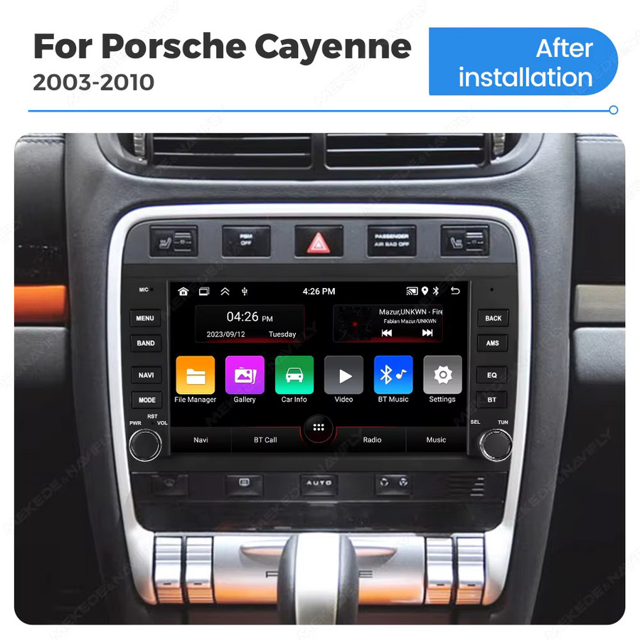 MEKEDE NAVIFLY Intelligentes Autoradio-System für Porsche Cayenne 955 957 9PA 2002 - 2010 mit Carplay Multimedia-Player in Schwarz - Bild 2