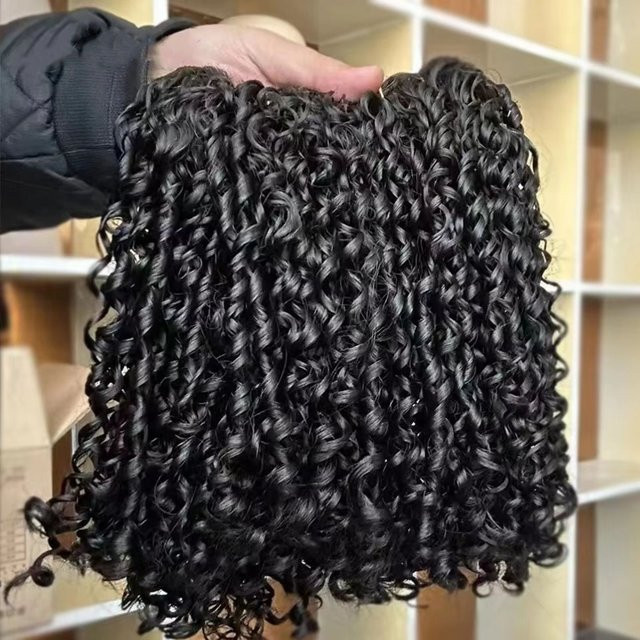 BINF Burmesische Pixie Locken Haarbündel, unbehandeltes Echthaar - Bild 1