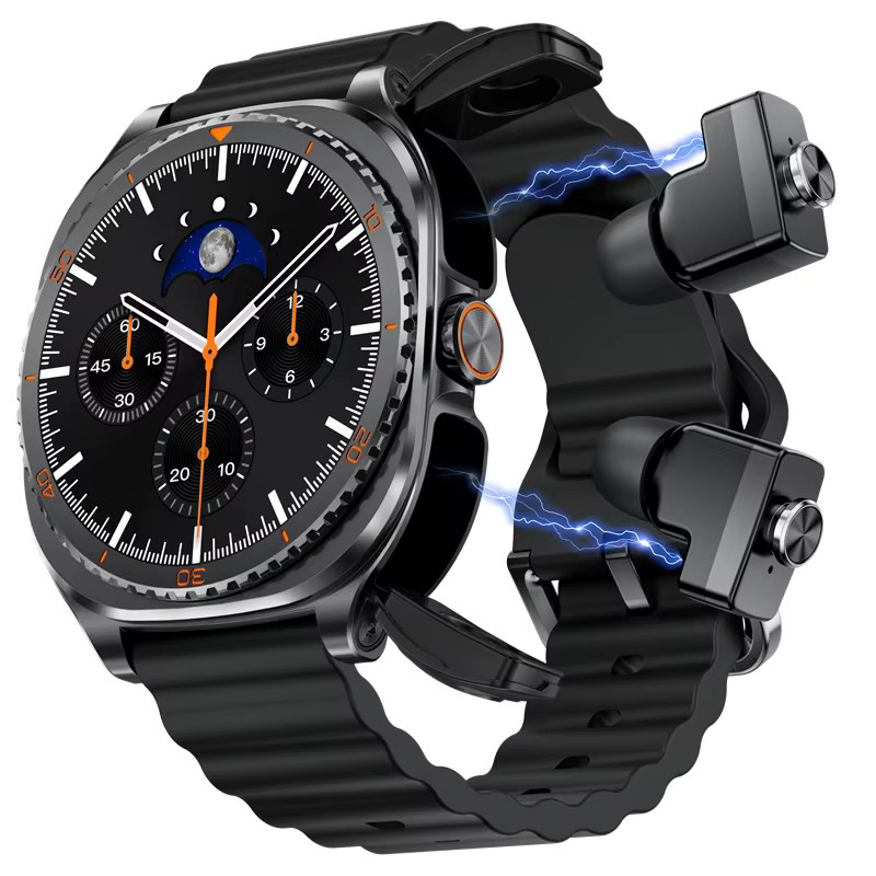 Paazomu 2-in-1 Smartwatch mit Bluetooth-Kopfhörern, Herzfrequenzüberwachung und SpO2-Messung in Schwarz oder Pink - Bild 6