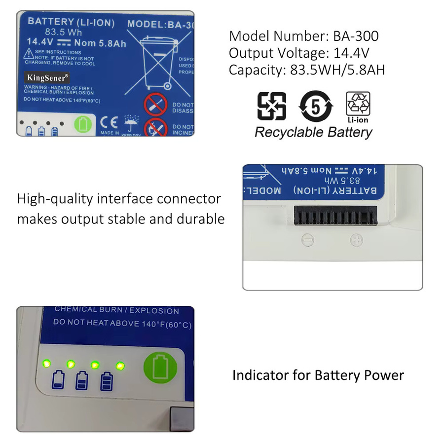 Inogen BA-300 Li-Ionen-Akku für Inogen One G3 Sauerstoffgeräte, 14,4 V, 83,5 Wh, 5,8 Ah - Bild 2