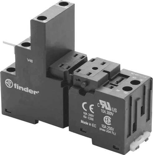 Finder 94.02.0 Relaissockel in Schwarz, L x B x H: 60,9 x 27 x 76 mm - Bild 1
