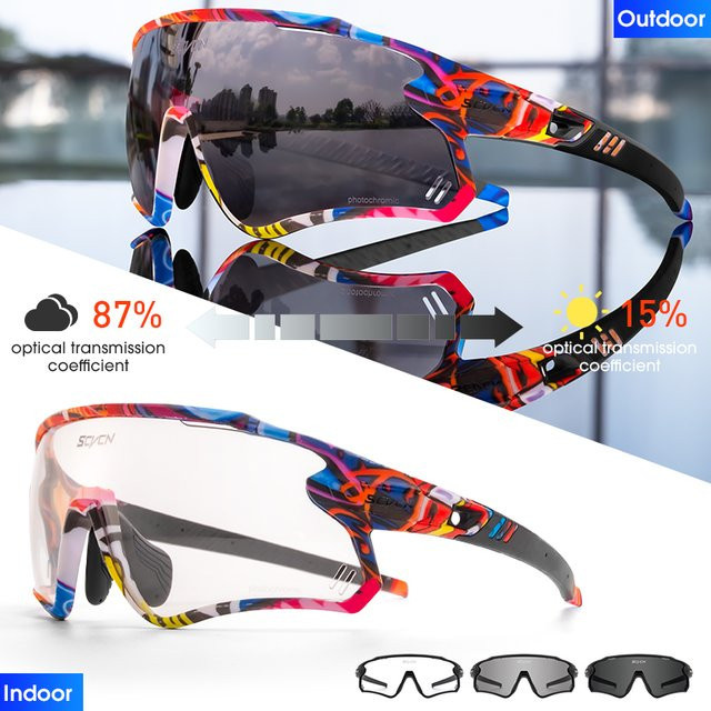 Scvcn Sonnenbrille Photochrome, Vollrand, rot, Unisex, Kunststoff - Bild 1