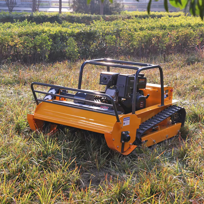 AIWEIYA Ferngesteuerter Schienenrasenmäher, Intelligenter Roboter-Schlegelmäher mit Kernmotor zur Gartenpflege - Bild 3