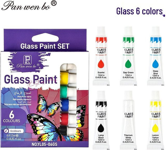 the BAY Acrylfarben-Set Multicolour für Textilien, Glas und Aquarell-Kunstprojekte mit 25ml pro Farbe - Bild 1