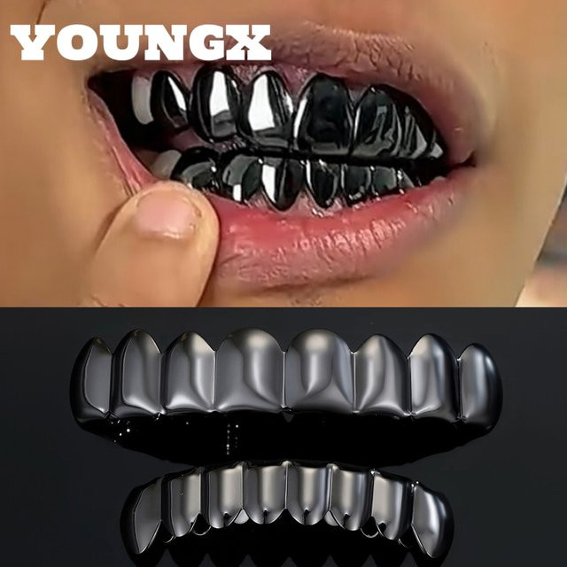 YOUNGX Zahn-Grills, Schwarz, Damen und Herren - Bild 1