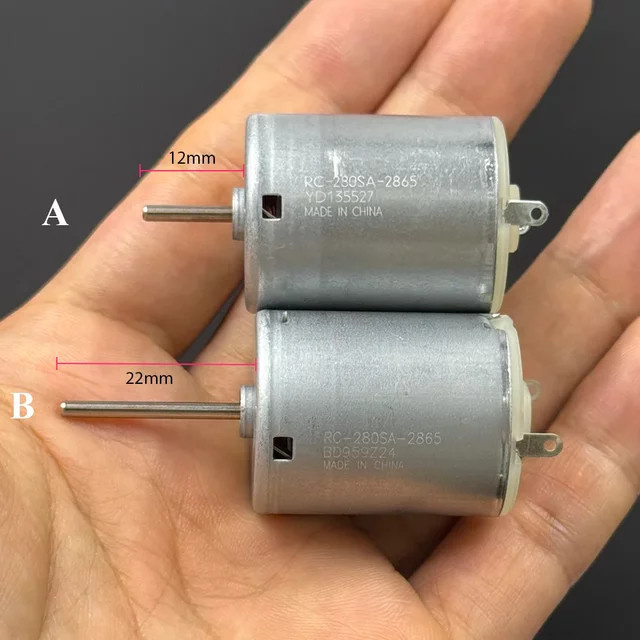 Mabuchi RC-280SA-2865 Kohlebürstenmotor, DC 6V 9V 16000RPM High Speed Mini 24mm 280 Elektromotor, DIY RC Spielzeugauto Modell Tank - Bild 1