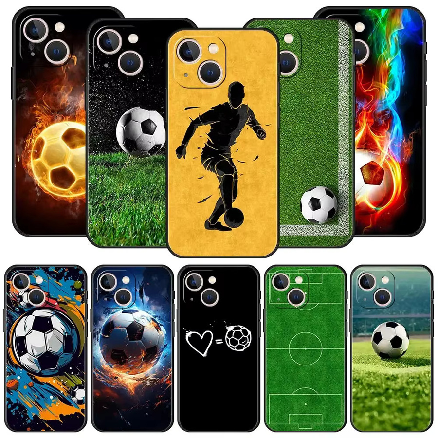 Schwarze Fußball Leidenschaft Handyhülle als Schutzhülle für Apple iPhone Modelle - Bild 3