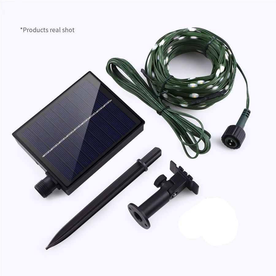 Lcamaw Solar-LED-Außenlampe mit 8 Modi für die Garten- und Hausdekoration in Weiß, Warmweiß oder RGB - Bild 4