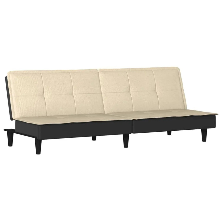 vidaXL Schlafsofa Click-Clack in Creme mit Stoffbezug und Holzrahmen B/T/H: 200 x 89 x 70 cm - Bild 2