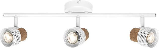 Ledvance DECOR SPOT CORK Spotleuchte in Weiß mit Kork-Elementen, 3-flammig, dimmbar, GU10, warmweißes Licht - Bild 1