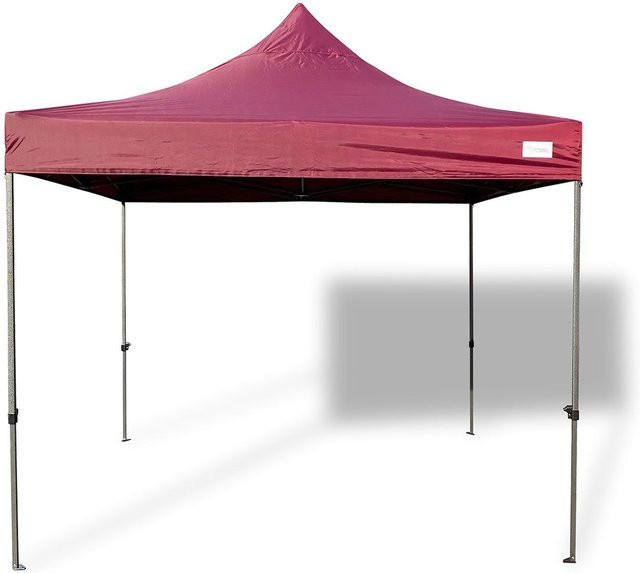 GRASEKAMP Faltpavillon Premium Line in Bordeaux mit Transporttasche, Spannseilen und Erdnägeln, B/T/H: 300 x 300 x 300 cm - Bild 1