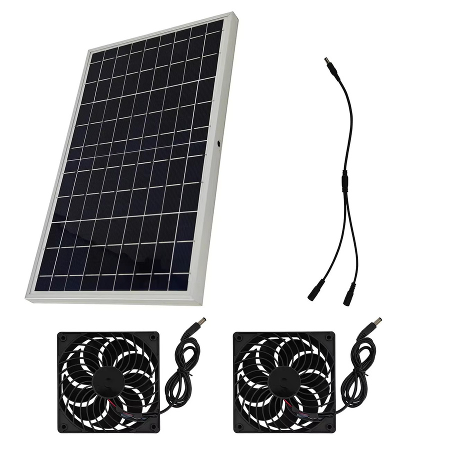 EESBAO Solar-Ventilator 10W zur Kühlung von Tierzwinger und Geflügelställen, Schwarz - Bild 6