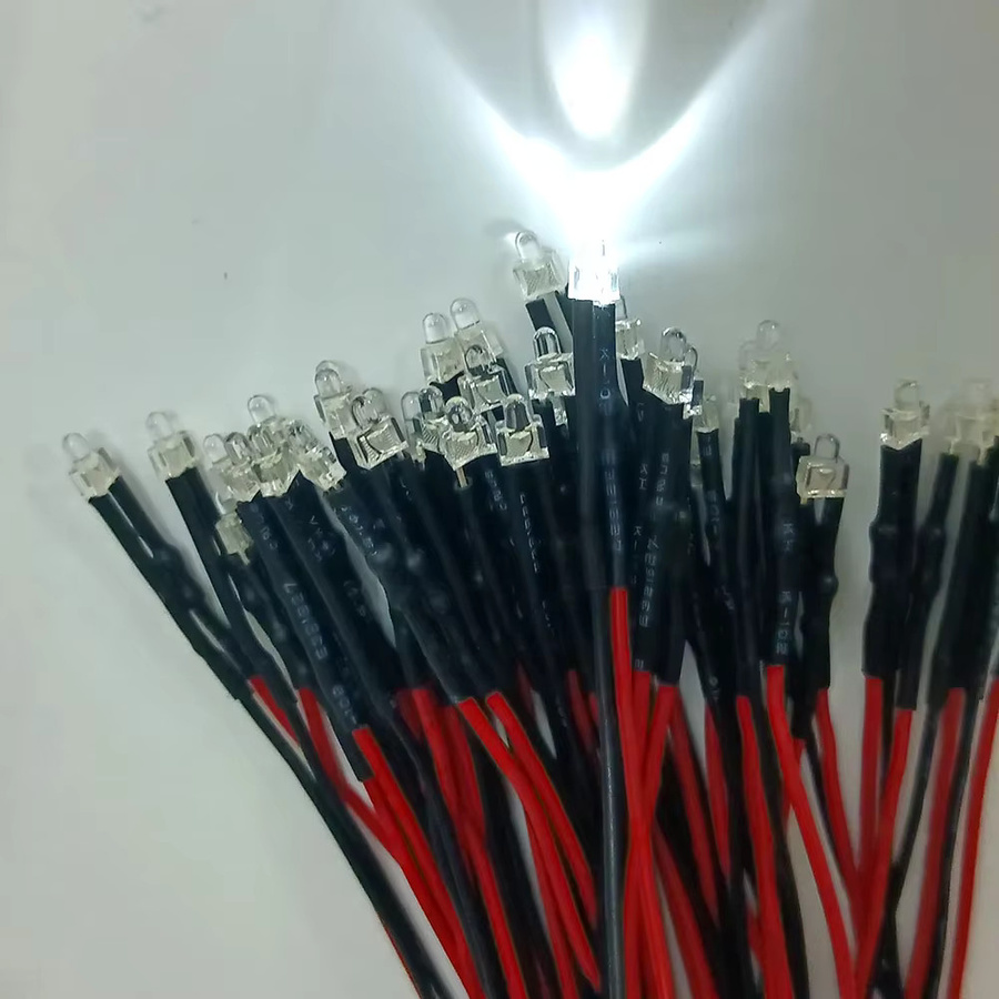 30 Stück TAKEY LED-Glühbirnen transparent, vorverdrahtet mit 20 cm Kabel, DC3V-12V, 1,8 mm bis 2 mm Durchmesser für DIY Heimdekoration - Bild 2