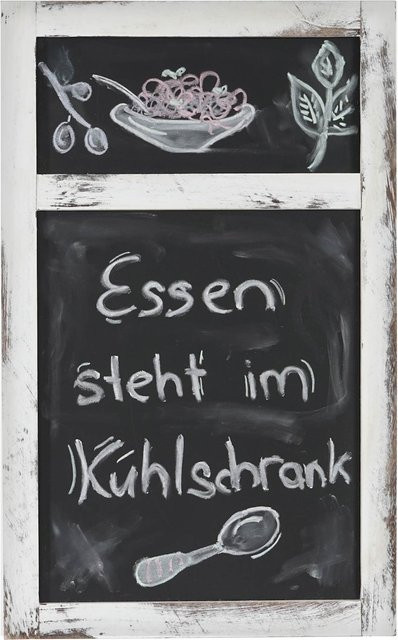MCW Werbetafel C51 Kreidetafel in Weiß im Vintage Holz-Look, B/H/T: 55 x 34 x 2 cm - Bild 1