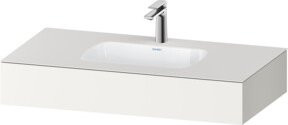 Duravit Qatego Einbauwaschtisch-Möbel-Set in Weiß mit einem Ausschnitt und Überlauf, B/T/H: 100 x 55 x 17 cm - Bild 1