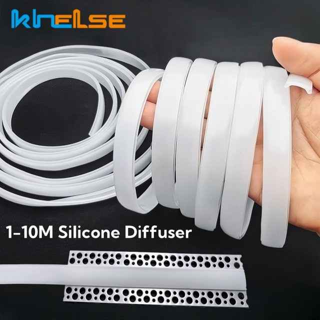 Khelse Biegsames LED-Aluminiumprofil mit Silikon-Diffusor in Weiß für Neon Flex und LED-Streifen - Bild 1