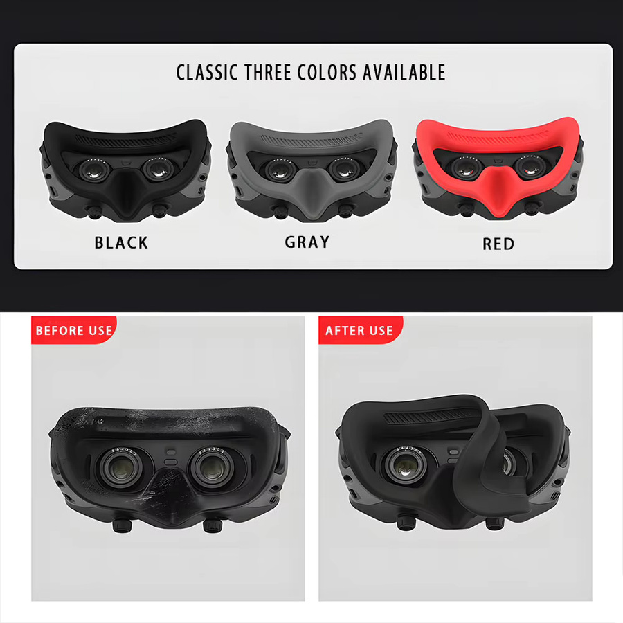 DJI Silikon-Augenpolster für Avata Goggles 2, schweißfestes und waschbares Gesichtskissen in Grau - Bild 3