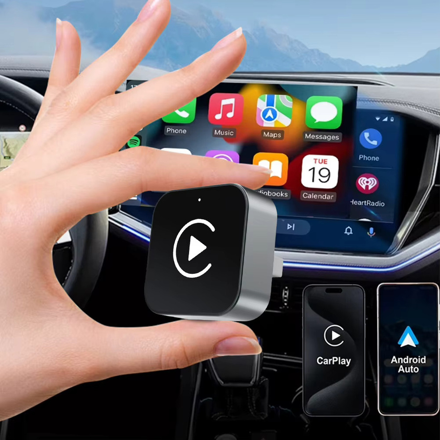 APWIKOGER Kabelloser Android Auto und CarPlay Adapter Mini Dongle in Schwarz für werkseitig verkabelte Systeme - Bild 5