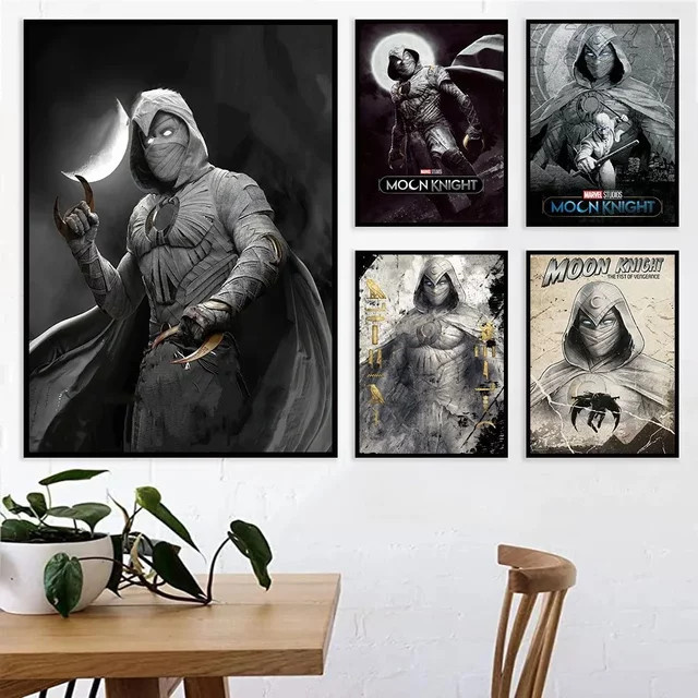 KAYOU Moon Knight Leinwandgemälde Marvel Serie Wandposter als modernes Kunstwerk für deine Heimdekoration - Bild 1