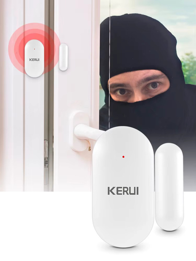 KERUI MC11 Drahtloser Tür- und Fenstersensor 433 MHz Magnet Detektor in Weiß für Home Security Alarmsysteme - Bild 4
