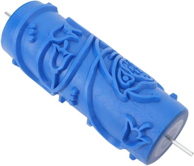 Koogeelife Dekorativer Wandmalereiroller aus Gummi in Blau für Texturmuster und Prägearbeiten, 5 Zoll - Bild 1