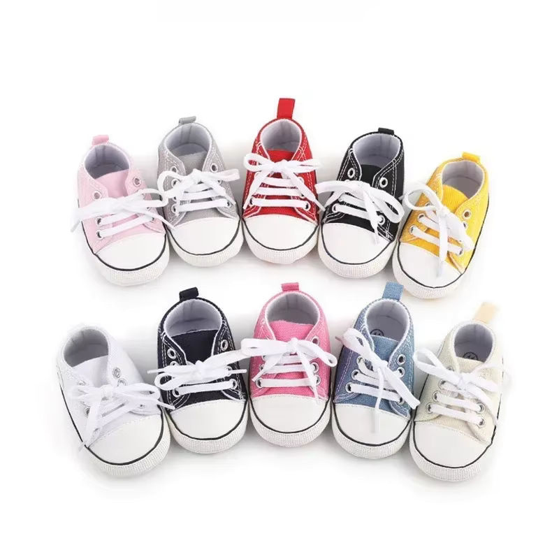 MUPLY Leinwand Baby Sport Turnschuhe für Neugeborene und Kleinkinder in Grün und Mehrfarbig - Bild 4