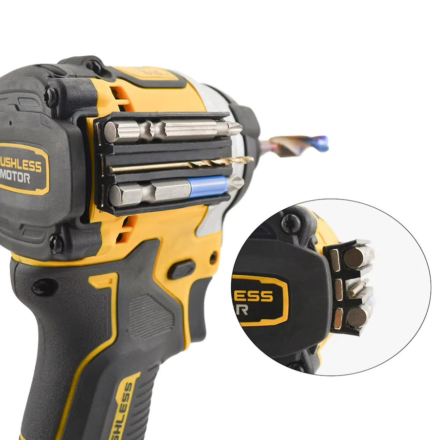 Magnetischer Bithalter Set in Schwarz für Milwaukee und Dewalt Schlagschrauber und Bohrer - Bild 4