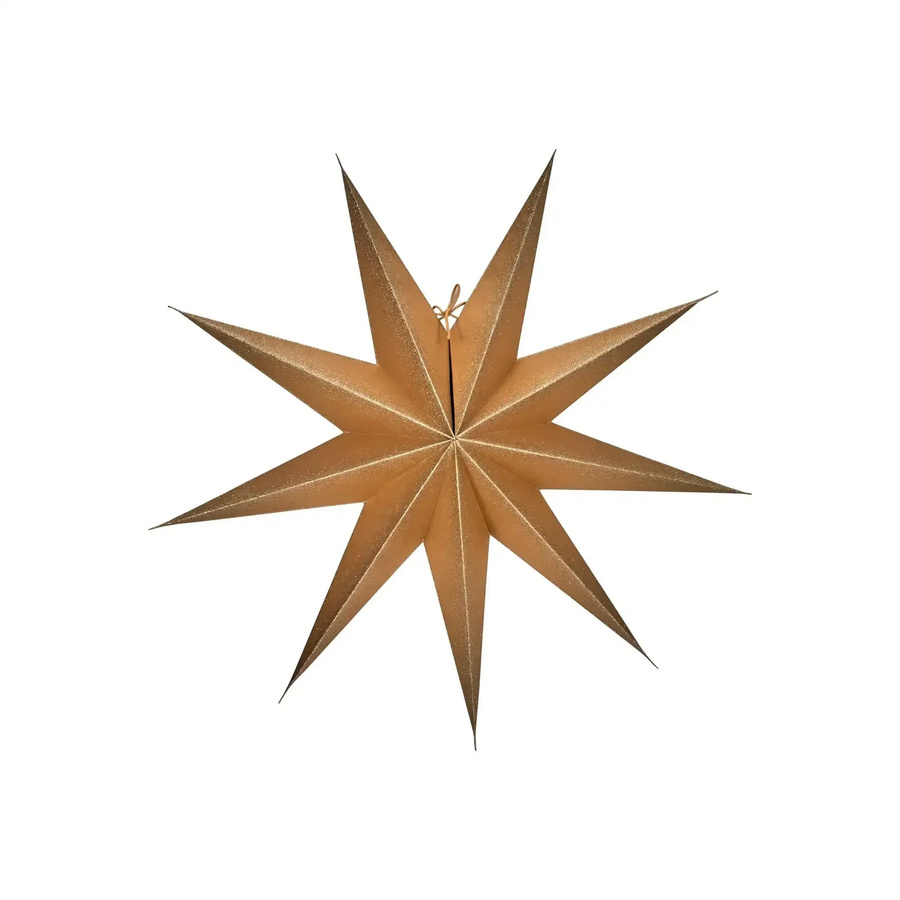 House Doctor Weihnachtsstern aus Papier in Champagner und Gold, Durchmesser: 60 cm - Bild 1