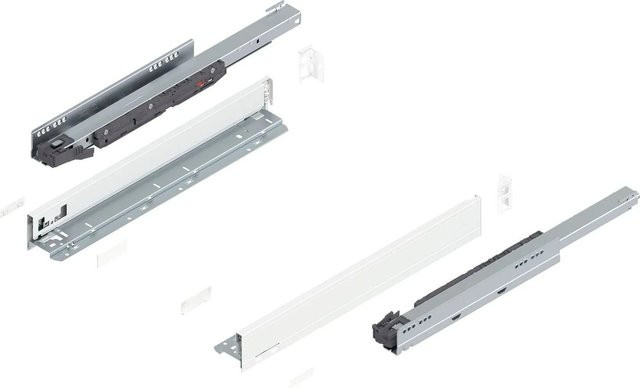 Blum Legrabox Pure Set Vollauszug mit Tip-On Push-to-Open, Seidenweiß, 1 Paar, Auszugslänge: 500 mm, Tragkraft: 40 kg - Bild 1