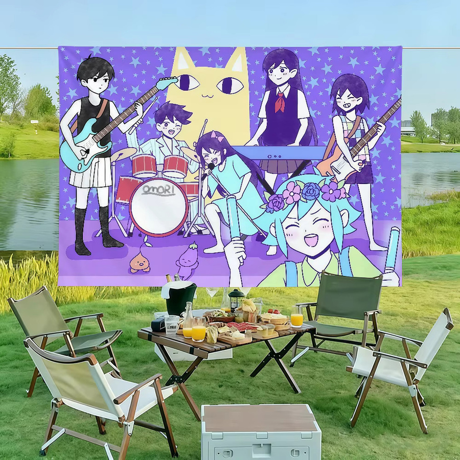 OMORI Wandkunst Flagge von Warner Bros. in Multicolour, rechteckiges Textil-Banner für Innen- und Außenbereich, Breite: 40 cm, Höhe: 40 cm - Bild 4