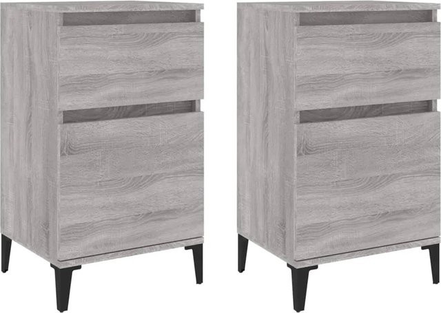 vidaXL Nachttische 2er Set Grau Sonoma, B/T/H: 40 x 35 x 70 cm - Bild 1