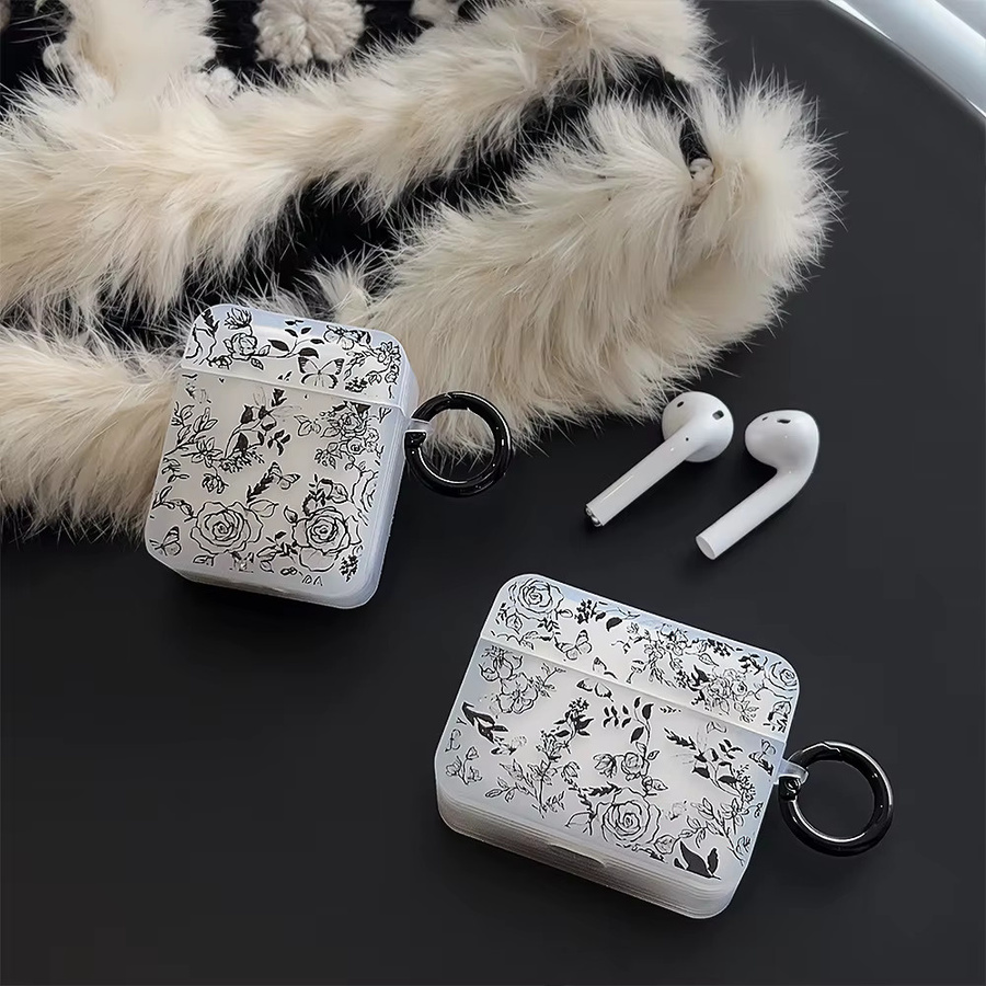 Schutzhülle mit Rosenblüten-Aufdruck für Apple AirPods 1, 2, 3, 4 und AirPods Pro 2, kabellose Kopfhörerabdeckung und Zubehör - Bild 5