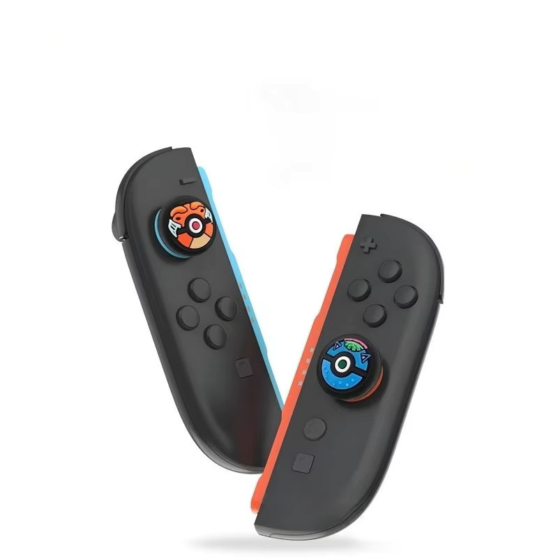 2 Stück Pokemon Poke Ball Silikon-Daumengriffkappen für Nintendo Switch Joy-Con Controller in Multicolor - Bild 2