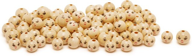 VBS Holzköpfe Größenmix Beige 90-teiliges Set - Bild 1