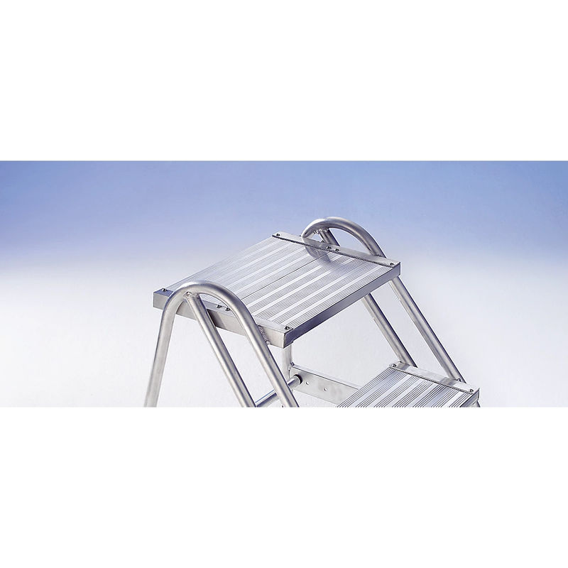 Günzburger Steigtechnik MUNK 50050 Aluminium Plattformleiter fahrbar Silber mit Arbeitshöhe 2,5 m - Bild 2