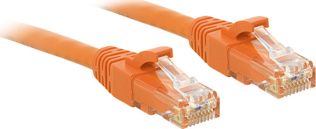 Lindy Patch-Kabel RJ-45 auf RJ-45, CAT 6, UTP, verseilt, orange, Länge: 20,0 m - Bild 1