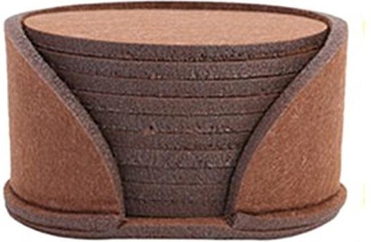 Love Home Garden Runde Filzuntersetzer Set, 10er Pack, Braun, Durchmesser: 10 cm, Höhe: 0,3 cm - Bild 1