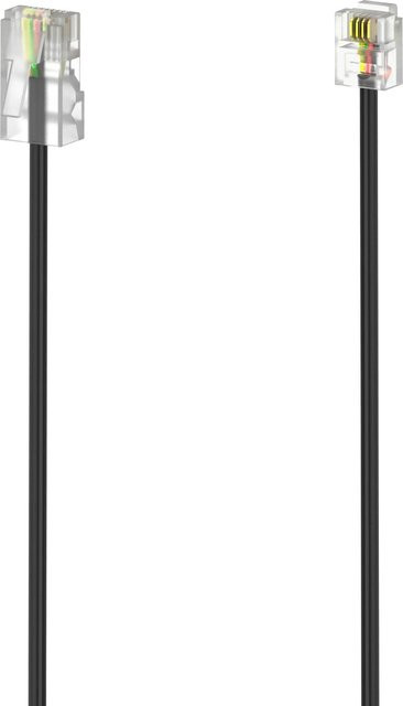 Hama DSL-Anschlusskabel mit Modular-Stecker 8p4c und 6p4c in Schwarz - Bild 1