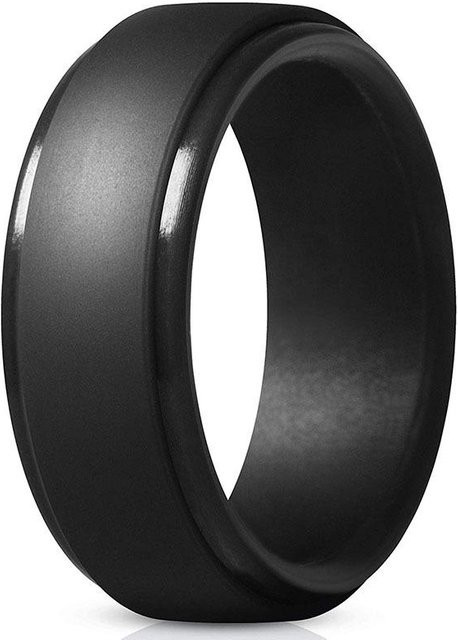 FashionFlair Sportring Silikon, 8 mm, schwarz, Herren, Größe 12 - Bild 1
