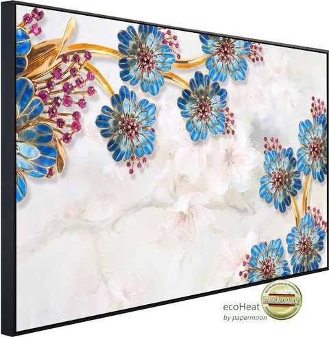 papermoon EcoHeat Infrarotheizung mit Blumenmuster in Bunt, Matt-Effekt, mit App-Steuerung und WLAN - Bild 1