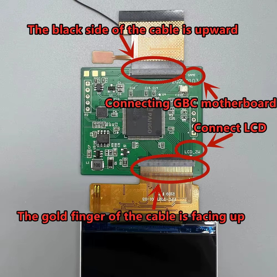 DUTRIEUX 2,45 Zoll IPS LCD Display mit hoher Helligkeit für Gameboy Color GBC - Bild 2