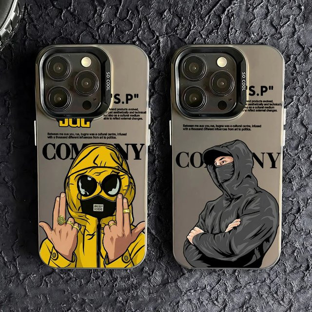 Potdemiel Mattierte Acryl-Silikon-Hülle für iPhone 17 Air 16 Pro Max 15 14 13 12 11 – Waschbare und stoßfeste Schutzhülle - Bild 1