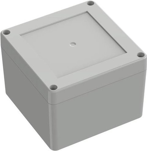 TRU COMPONENTS Universal-Gehäuse TC-10860536 aus Polycarbonat in Lichtgrau, B/T/H: 104,8 x 104,8 x 7,47 cm - Bild 1