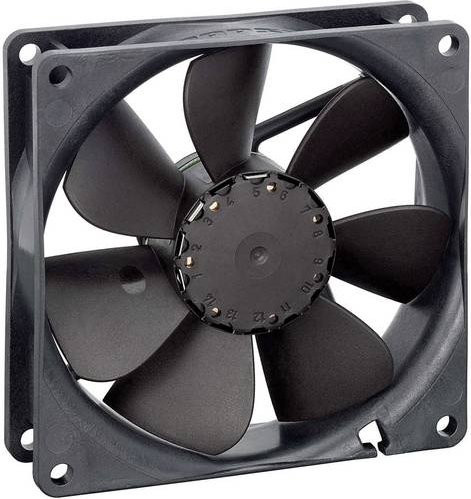 EBM Papst Axiallüfter 3414NGH Schwarz 24 V/DC 91 m³/h B/H/T: 92 x 92 x 25,4 mm - Bild 1