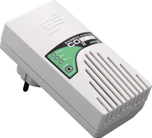 Schabus GX-D11 Luftgütesensor zur CO2-Detektion, netzbetrieben via Steckdose, in Weiß - Bild 1