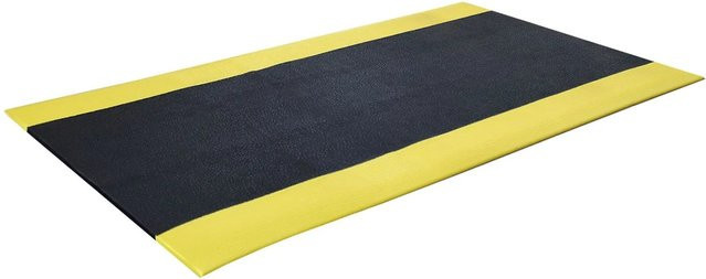 PROREGAL Anti-Ermüdungsmatte aus Vinyl in Gelb-Schwarz, H x B x T: 1 x 60 x 100 cm - Bild 1