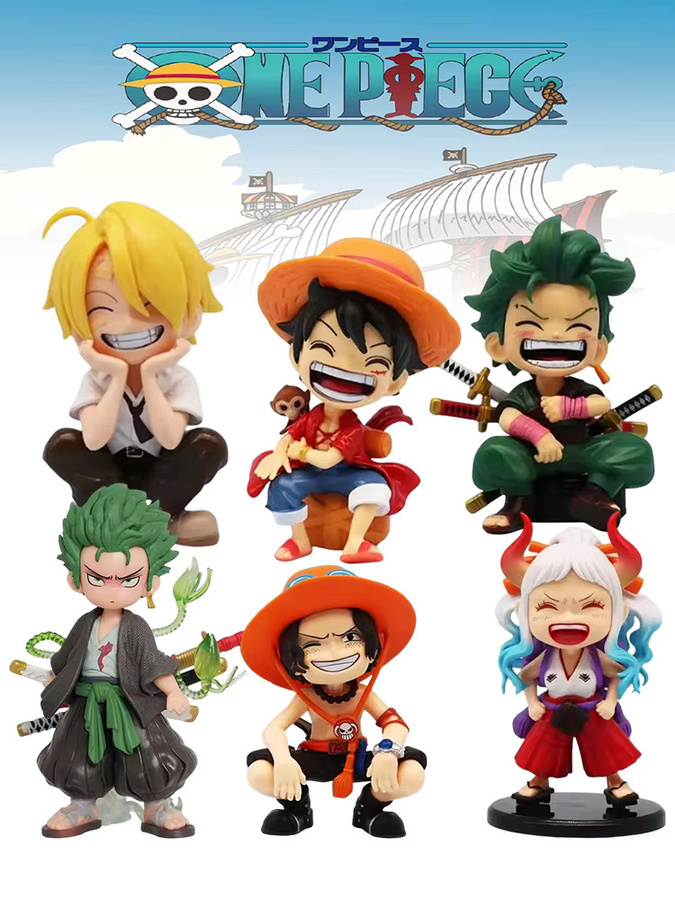 Bandai One Piece Monkey D Luffy Roronoa Zoro Q-Version PVC-Modell, 12-15cm - Bild 6
