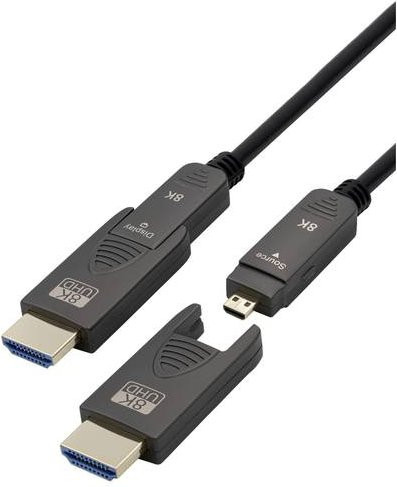 Maxtrack HDMI Anschlusskabel 8K UHD in Schwarz, Länge: 30 m, Modell C504-30ML - Bild 1