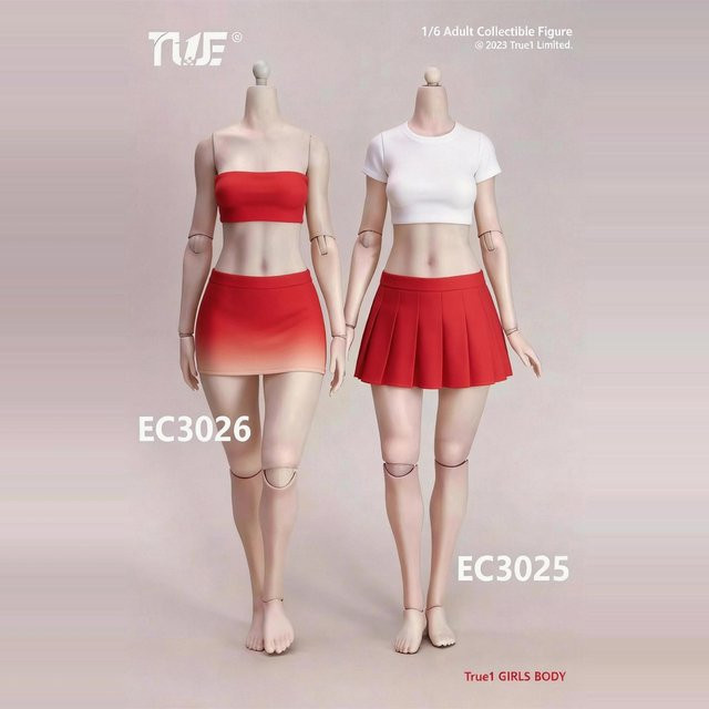 True1Toys EC3025/EC3026 Weiblicher Gelenkkörper, Soldatenfigur, Weiß - Bild 1